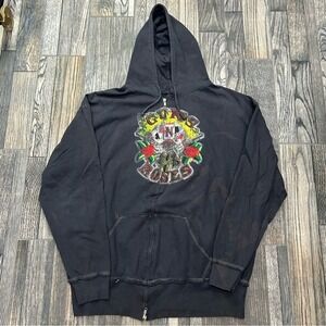 🔥 Vintage Guns N' Roses Zip Up Graphic Band Concert  Hoodie Jacket Women's‎ XL